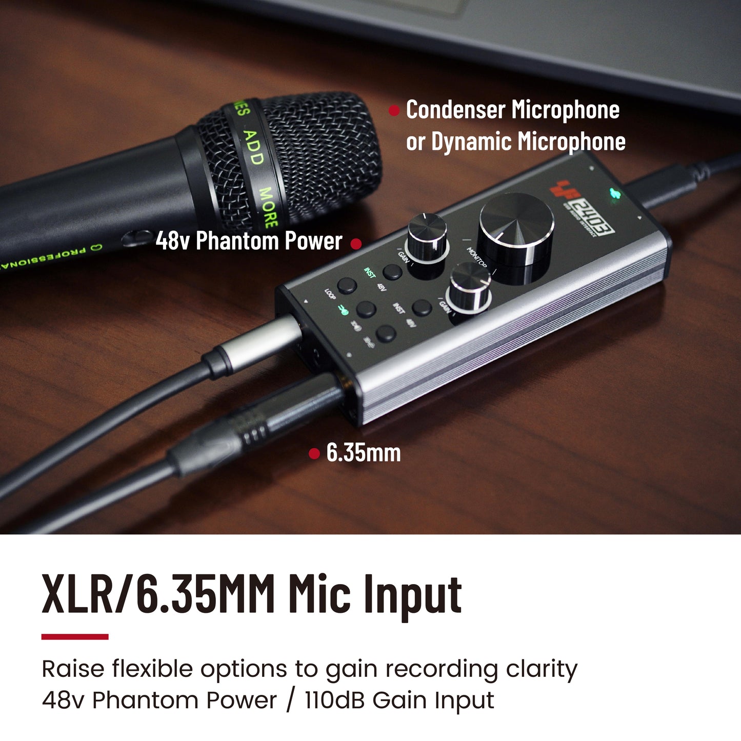 SF2403 - Portable Mini USB Audio Interface with 24bit 192Khz Sampling Rate