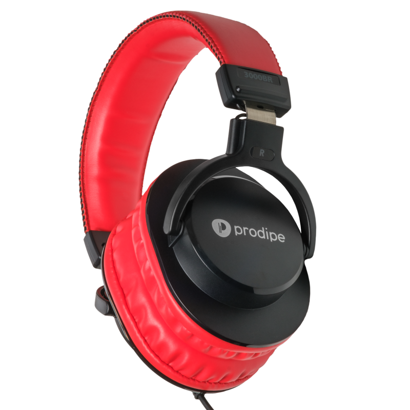 Prodipe 3000BR Professional Headphone versatile Black/Red