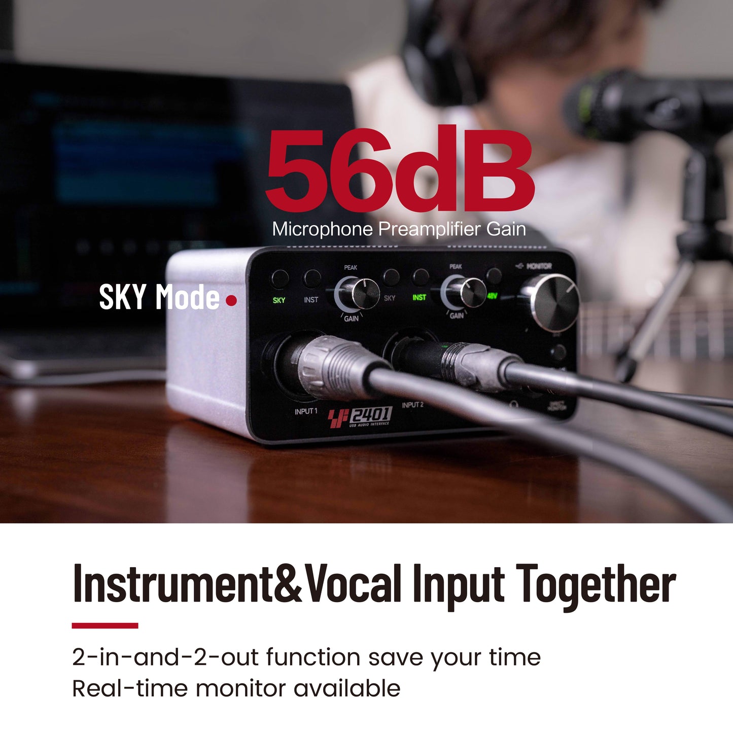 Simplefly SF2401 - Digital Mixer Audio Interface with Studio-Quality Sound