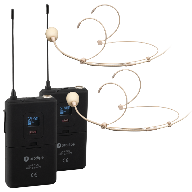 Prodipe Wireless Duo 100 channel + 2 x headset mic MH7 Cardio