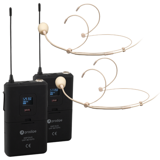 Prodipe Wireless Duo 100 channel + 2 x headset mic MH7 Cardio