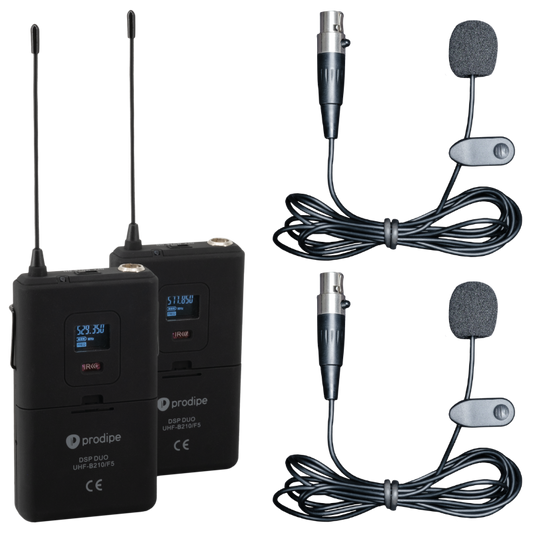 Prodipe Wireless Duo Lavalier mic with 100 channels